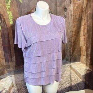 Alfred Dunner Lilac Tiered Women's Blouse